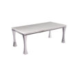 Gandhi Silver/White Coffee Table