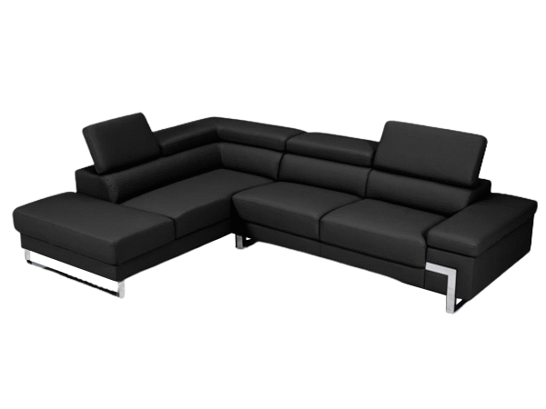 Athena Sectional Black Left