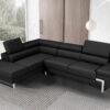 Athena Sectional Black Left