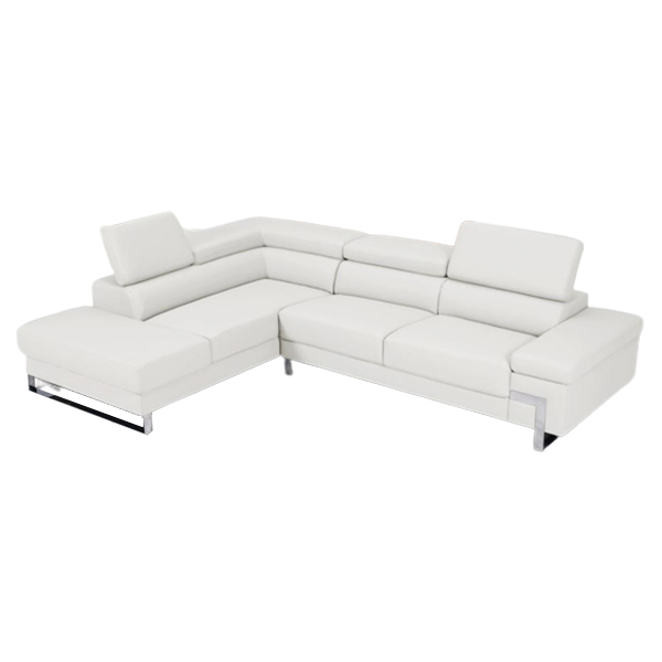 Athena Sectional White Left