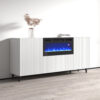 Buffet Sideboard B301-LED 245M Doors White Lacquer UV