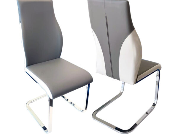 Crystal Dining Chair Grey & White