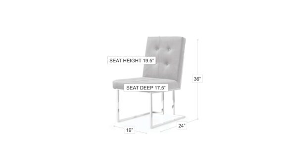 Taylor Velvet Dining Chair Black|Silver