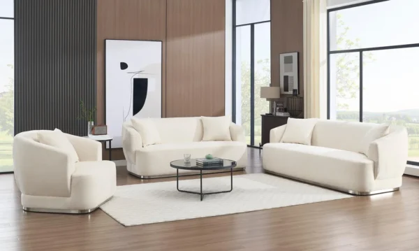 MONACO SOFA & LOVESEAT SET BEIGE