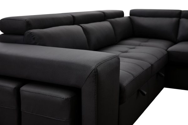 POSITANO Sectional NEW 2025 LEFT BLACK