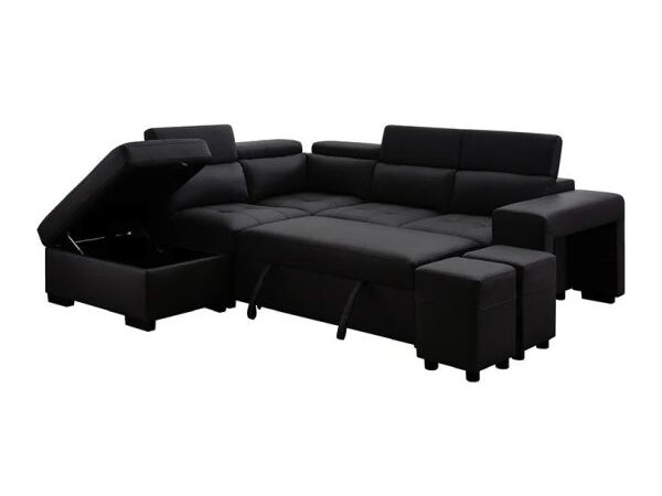 POSITANO Sectional NEW 2025 LEFT BLACK