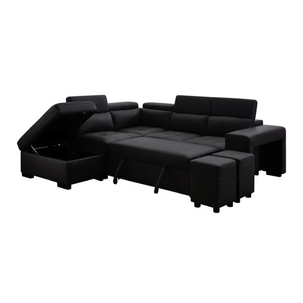 POSITANO Sectional NEW 2025 LEFT BLACK