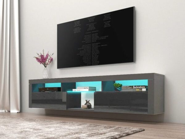TV228 Floating TV Stand with LED Grey
