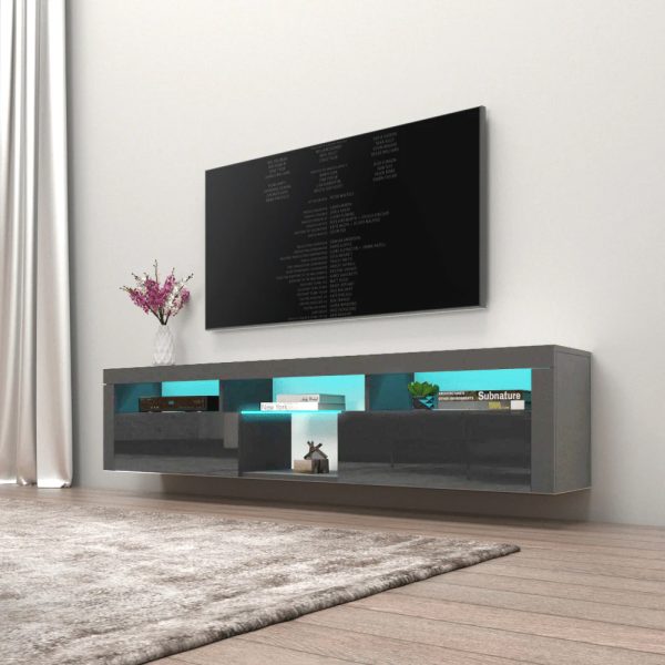 TV228 Floating TV Stand with LED Grey