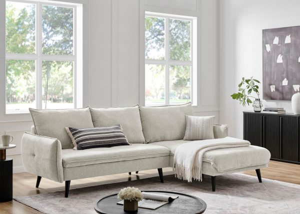 PARIS Sectional Light Grey RIGHT