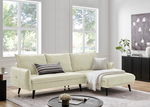 PARIS Sectional Light Beige LEFT