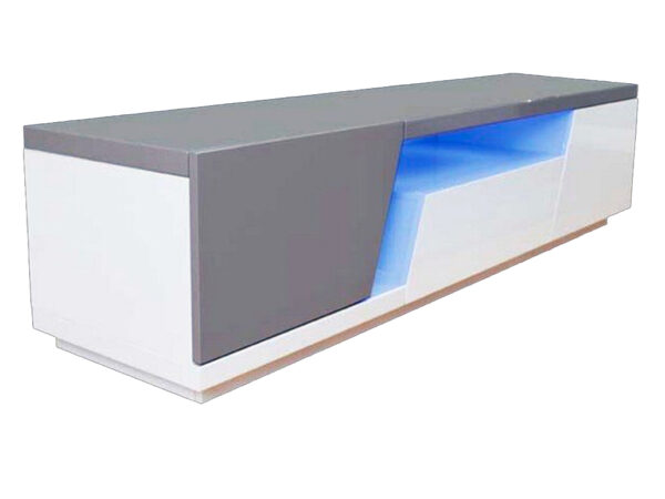 Adalyn TV white gray All White Lacquer Paint