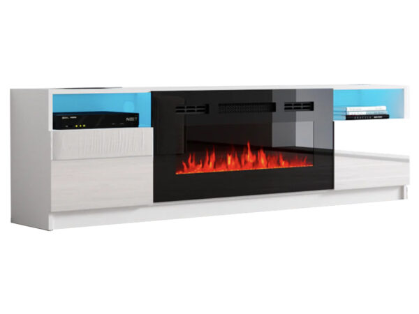 TV4190 Fireplace TV Stand WHITE