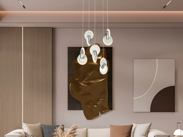 Deuterium Round Chandelier // Chrome