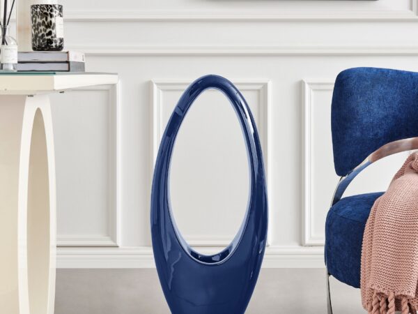Mandolin Small Floor Vase Sculpture // Glossy Blue