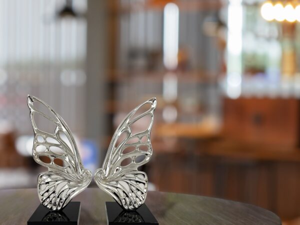 Butterfly Wings Sculpture // Chrome