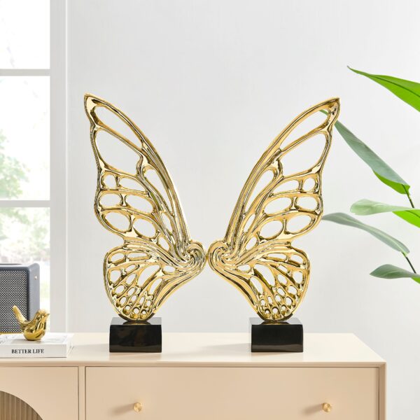 Butterfly Wings Sculpture // Chrome
