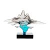 Clear Gray & Blue Sculpture