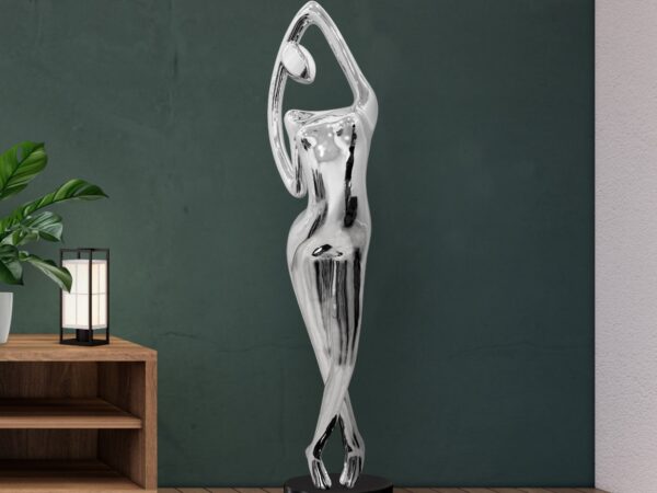 Chrome Woman Sculpture
