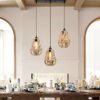 Steel and Ropes 3 Light Chandelier // Black