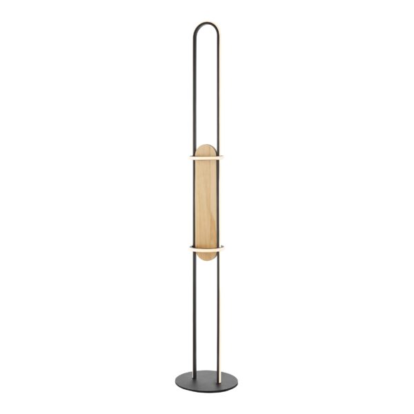 Floor Lamp Iron & Wood