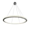 1 Thin Ring Crystal Chandelier // Chrome