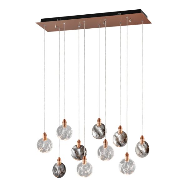Lustre Rectangular Chandelier // Bronze