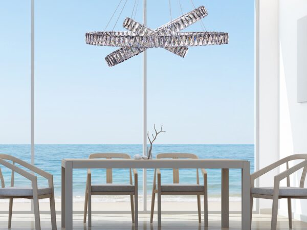 Crystal Elegance LED Chandelier // 3 Ovals