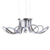 6 Petal Flower Dimmable LED Chandelier // Chrome