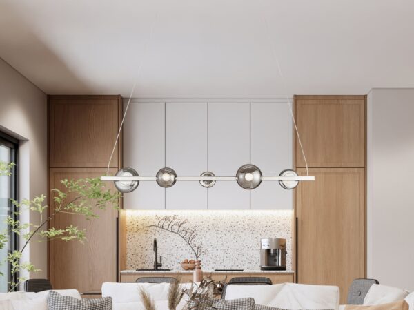 Orbis Linea Chandelier // Polish Nickel