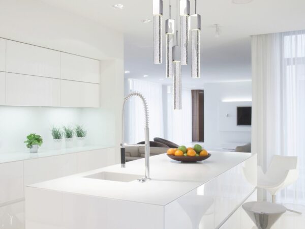 Rectangular Crystal Chandelier // XL 5 Light