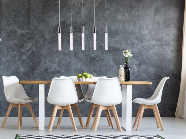 Acrylic Cylinder Chandelier // 5 Light