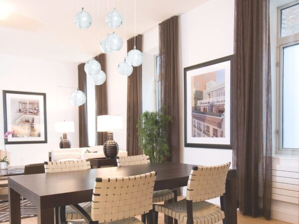 9 light Crystal Spheres Chandelier // Round Chrome Canopy