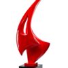 Sail Floor Sculpture // Red with Black Stand