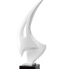 Sail Floor Sculpture With Black Stand 70" Tall // White