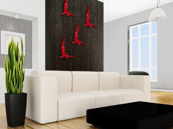 Diver 22" Wall Decor Sculpture // Red