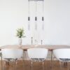 Acrylic Cylinder Chandelier // 3 Light