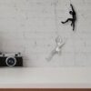 Matte Black & White Wall Sculpture Couple