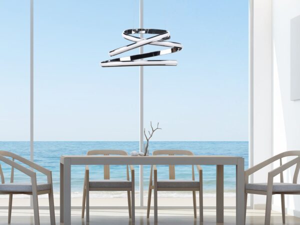 Oslo LED Adjustable Chandelier // Chrome