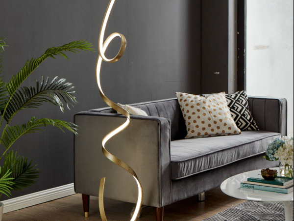 Amsterdam LED Dimmable 63" Floor Lamp // Sandy Gold