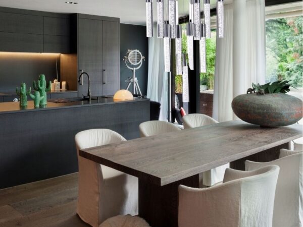 Acrylic Cylinder Chandelier// 13 Light