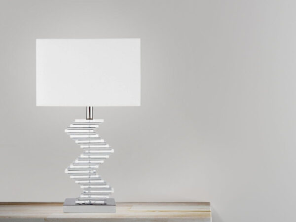 Crystal Two Tone Paved Table Lamp // 1 Light