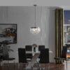 Cinderella Crystal Round Chandelier Pendant // Chrome
