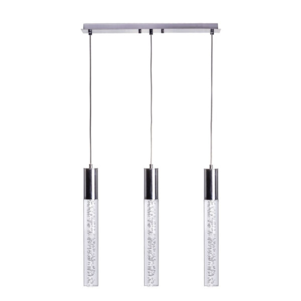 Acrylic Cylinder Chandelier // 3 Light