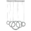 5 Hoop Crystal Progression Chandelier // Chrome