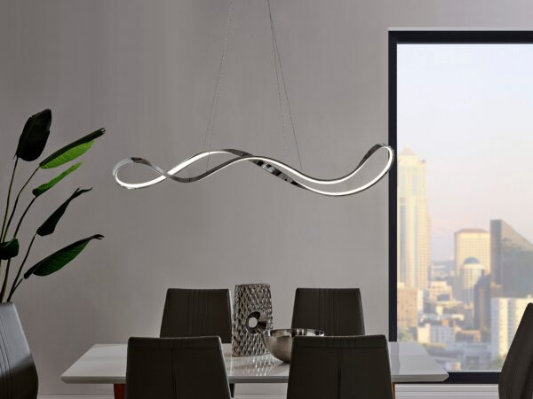 Xiamen LED Adjustable Chandelier // Chrome