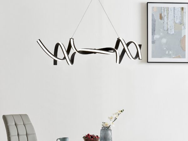 Munich LED Horizontal Chandelier // Black