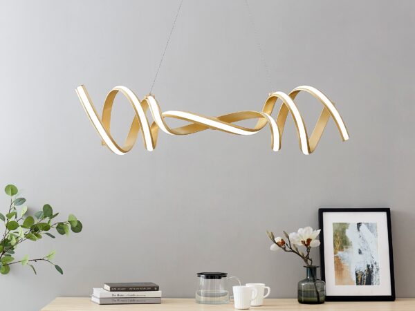 Munich LED Horizontal Chandelier // Gold