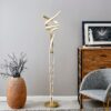 Munich LED Sandy Gold 63" Floor Lamp // Dimmable