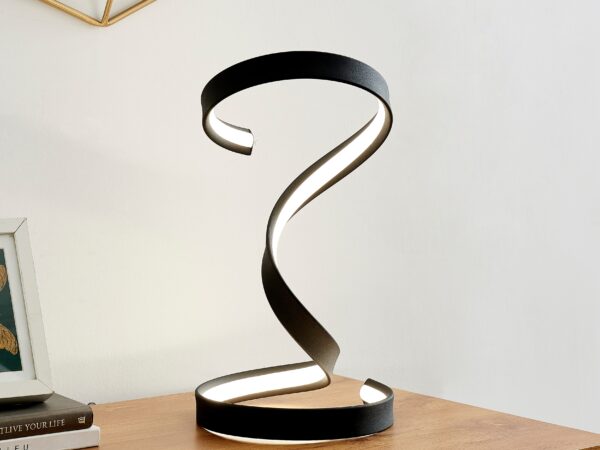 Hamburg Black Table Lamp // LED Strip & Dimmable Switch